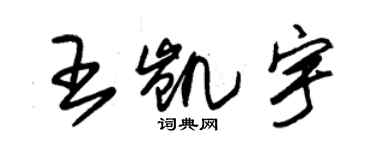 朱錫榮王凱宇草書個性簽名怎么寫