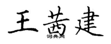 丁謙王茜建楷書個性簽名怎么寫