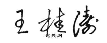 駱恆光王桂濤草書個性簽名怎么寫