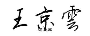 王正良王京雲行書個性簽名怎么寫