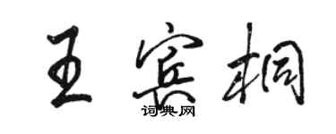 駱恆光王賓桐行書個性簽名怎么寫