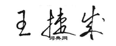 駱恆光王捷成草書個性簽名怎么寫