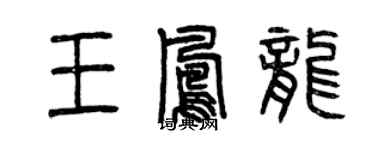 曾慶福王鳳龍篆書個性簽名怎么寫