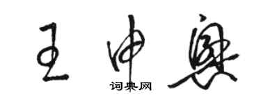 駱恆光王申興草書個性簽名怎么寫