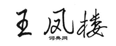 駱恆光王鳳樓行書個性簽名怎么寫