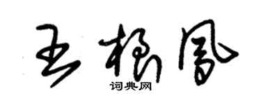 朱錫榮王根鳳草書個性簽名怎么寫