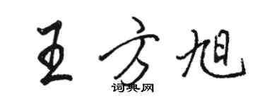 駱恆光王方旭行書個性簽名怎么寫