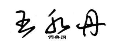 朱錫榮王水丹草書個性簽名怎么寫