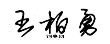 朱錫榮王柏勇草書個性簽名怎么寫