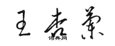 駱恆光王杏蘭草書個性簽名怎么寫