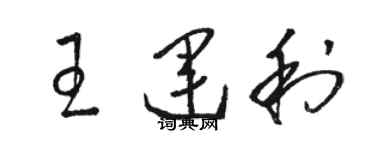 駱恆光王運利草書個性簽名怎么寫