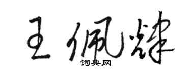 駱恆光王佩輝草書個性簽名怎么寫