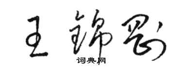 駱恆光王錦剛草書個性簽名怎么寫