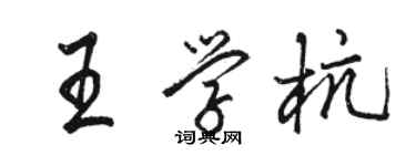 駱恆光王學杭行書個性簽名怎么寫