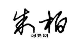朱錫榮朱柏草書個性簽名怎么寫