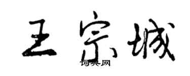 曾慶福王宗城行書個性簽名怎么寫