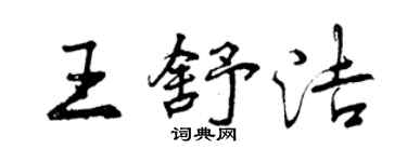 曾慶福王舒潔行書個性簽名怎么寫