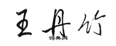 駱恆光王丹竹行書個性簽名怎么寫