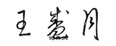 駱恆光王盛月草書個性簽名怎么寫