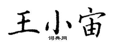 丁謙王小宙楷書個性簽名怎么寫