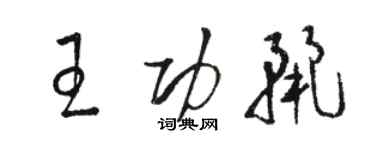 駱恆光王功麗草書個性簽名怎么寫