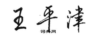 駱恆光王平津行書個性簽名怎么寫