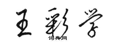 駱恆光王彩學行書個性簽名怎么寫