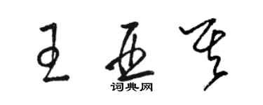 駱恆光王亞其草書個性簽名怎么寫