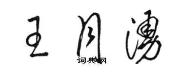 駱恆光王月涌草書個性簽名怎么寫