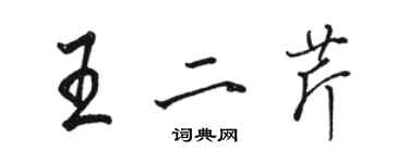 駱恆光王二芹行書個性簽名怎么寫