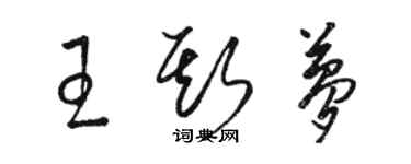 駱恆光王斯夢草書個性簽名怎么寫