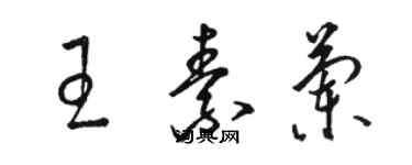 駱恆光王素蘭草書個性簽名怎么寫