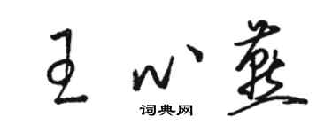 駱恆光王心燕草書個性簽名怎么寫