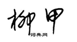 朱錫榮柳甲草書個性簽名怎么寫