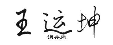 駱恆光王運坤行書個性簽名怎么寫