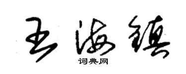 朱錫榮王海鎮草書個性簽名怎么寫