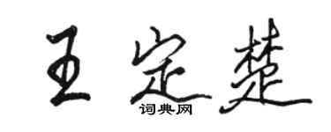 駱恆光王定楚行書個性簽名怎么寫