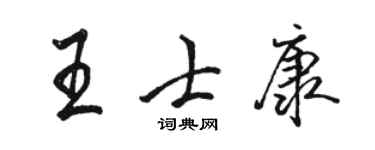 駱恆光王士康行書個性簽名怎么寫