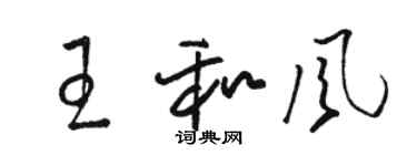 駱恆光王和風草書個性簽名怎么寫