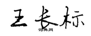 曾慶福王長標行書個性簽名怎么寫