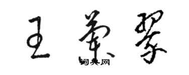 駱恆光王蘭翠草書個性簽名怎么寫