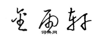 駱恆光金雨軒草書個性簽名怎么寫