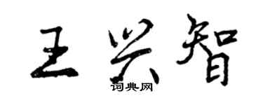 曾慶福王興智行書個性簽名怎么寫