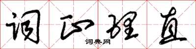 朱錫榮詞正理直草書怎么寫