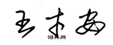 朱錫榮王才安草書個性簽名怎么寫