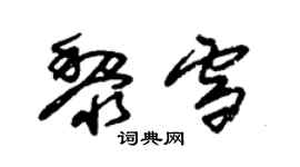 朱錫榮黎雪草書個性簽名怎么寫