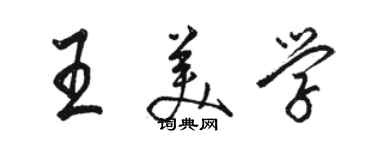 駱恆光王美學行書個性簽名怎么寫