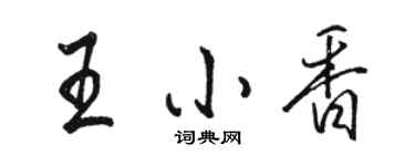 駱恆光王小香行書個性簽名怎么寫