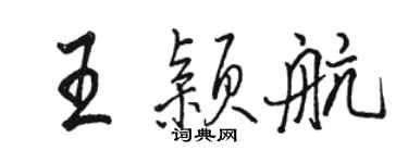 駱恆光王穎航行書個性簽名怎么寫