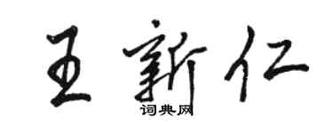 駱恆光王新仁行書個性簽名怎么寫